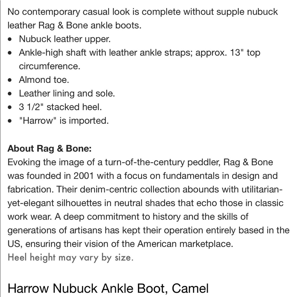 Rag & Bone Camel Suede Harrow Booties, Size 39.5 - image 2